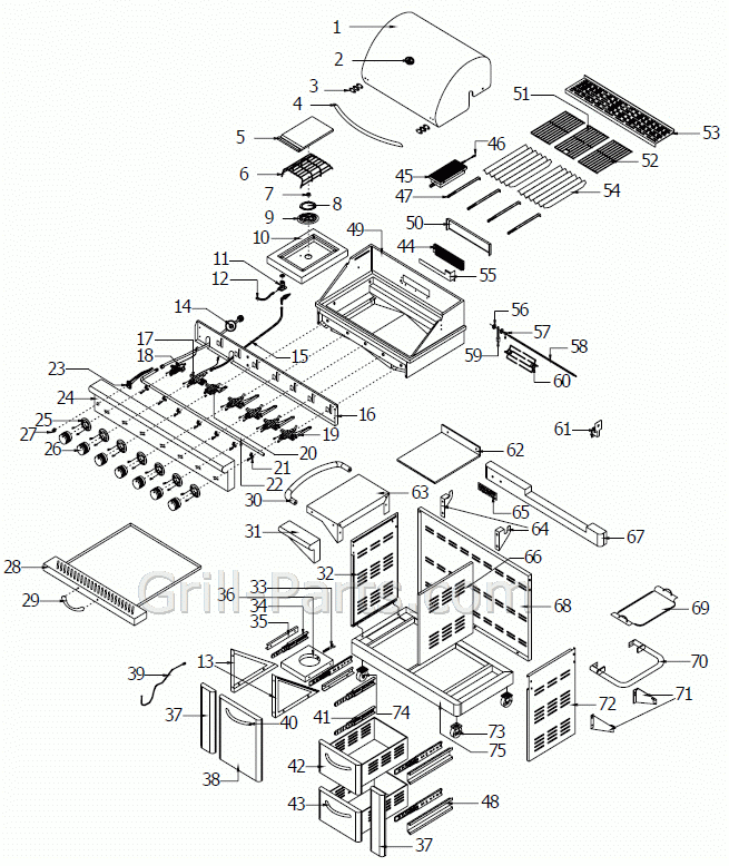 Replacement Grill Parts for KitchenAid 810-0021