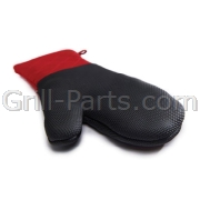 90963 <b>Grill Mitt With Neoprene Palm.</b><p> 16 in. silicone mitt diffuses heat away from the hand and washes easily. Black palm / red colored cuff. Cotton lined. <br>*One Size Fits Most</p>