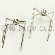MH-1B Four pronged universal nickel plated meat forks (set of 2). Fits up to 5/16 square spit rods; fits our spit rods SR-5 and SR-8.