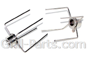 MH-2B Standard nickel plated 4-prong meat forks (set of 2) with larger bushing that accepts up to 3/8 square spit rods. Fits our spit rod SR-43.